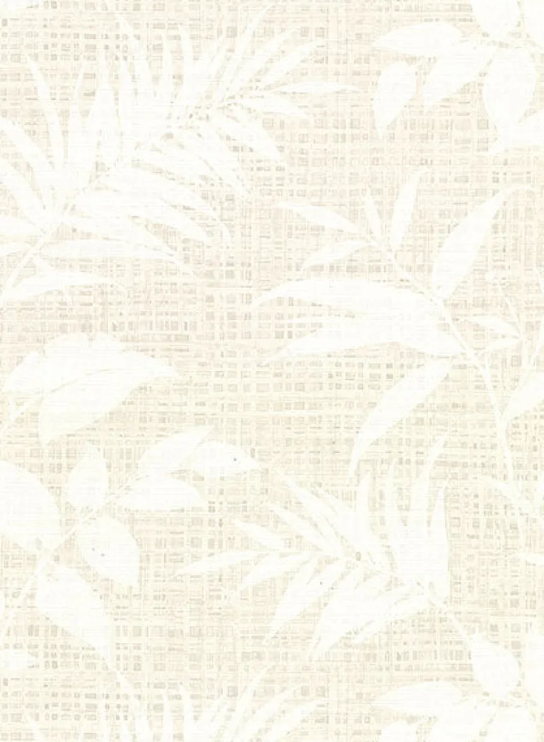 2921-50807 Chandler White Botanical Faux Grasscloth Wallpaper
