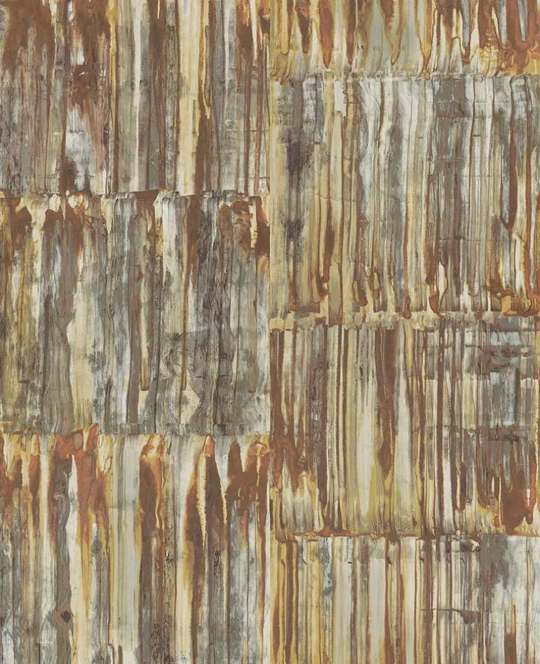 2922-24063 Chavez Brass Patina Panels Wallpaper