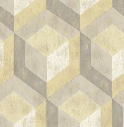 2922-22309 Clarabelle Beige Rustic Wood Tile Wallpaper