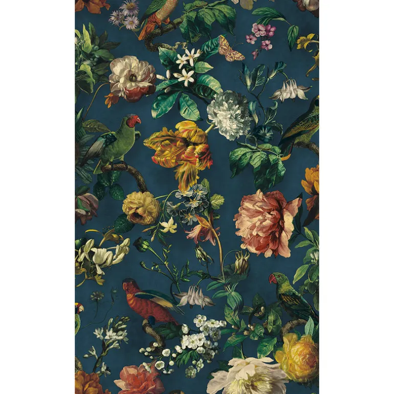 307306 Claude Navy Floral Wallpaper