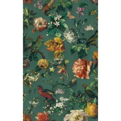 307305 Claude Teal Floral Wallpaper