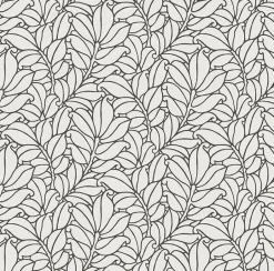 2971-86322 Coraline White Leaf Wallpaper
