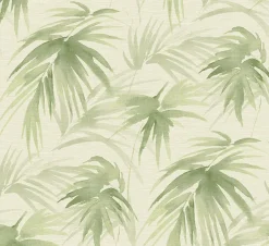 2964-87413 Darlana Green Grasscloth Wallpaper
