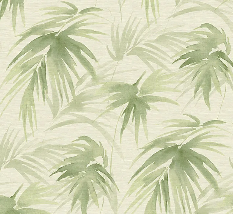 2964-87413 Darlana Green Grasscloth Wallpaper