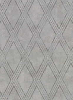 2921-51008 Dartmouth Grey Faux Plaster Geometric Wallpaper
