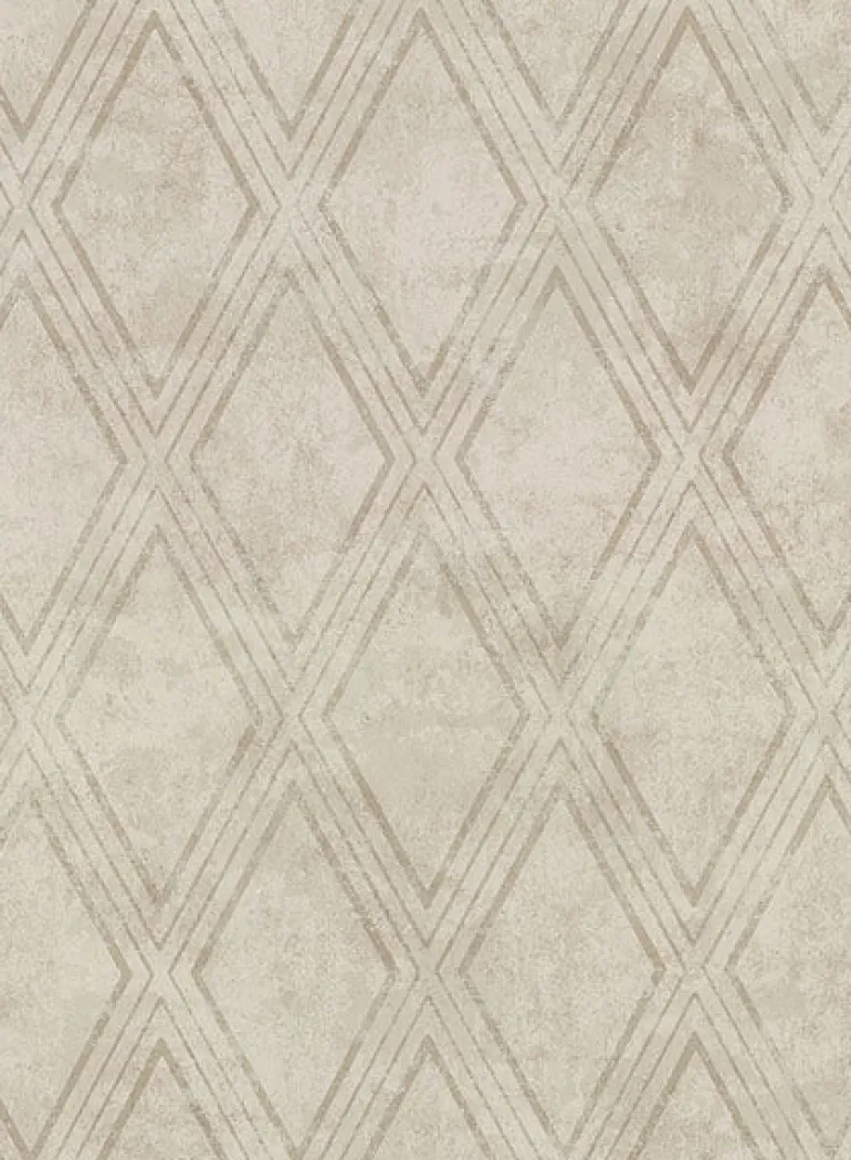 2921-51005 Dartmouth Taupe Faux Plaster Geometric Wallpaper