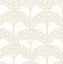 2970-26113 Dawson Beige Magnolia Tree Wallpaper