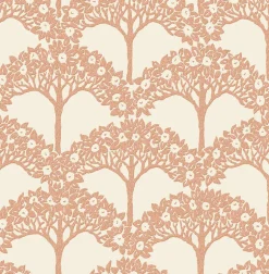 2970-26112 Dawson Rust Magnolia Tree Wallpaper