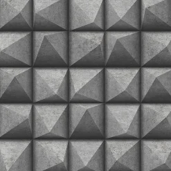 4020-78619 Dax Black 3D Geometric Wallpaper