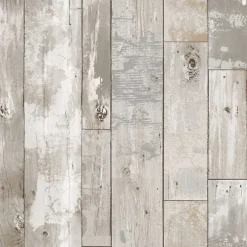 2540-24054 Deena Grey Distressed Wood Wallpaper