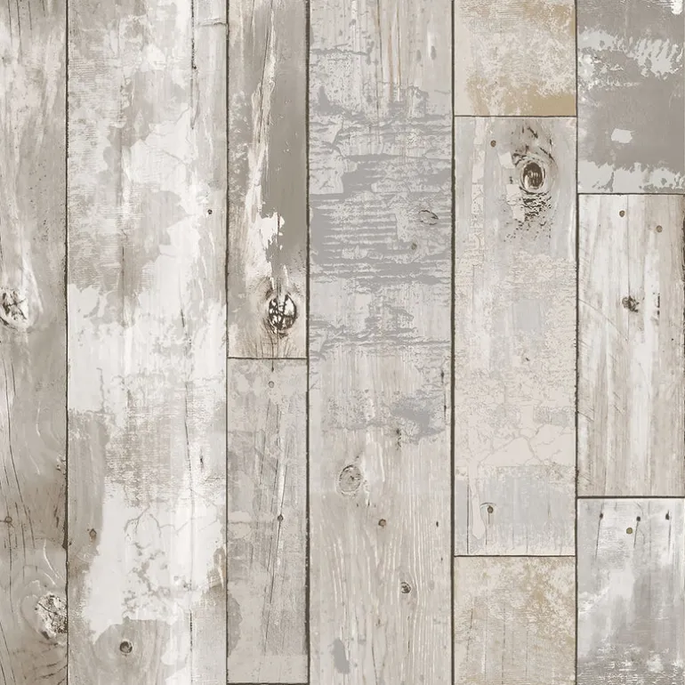 2540-24054 Deena Grey Distressed Wood Wallpaper