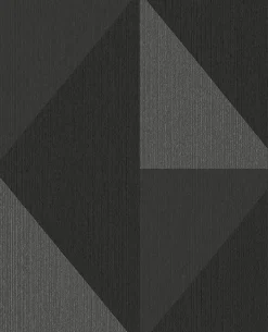 395824 Diamond Silver Tri-Tone Geometric Wallpaper