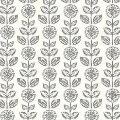 3119-13511 Dolly Black Floral Wallpaper