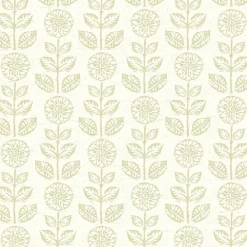2904-13513 Dolly Neutral Folk Floral Wallpaper