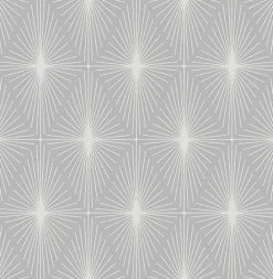 2766-23871 Draper Grey Geometric Wallpaper