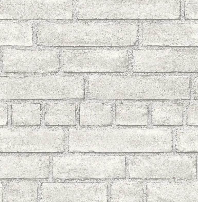 2922-24051 Eggertson Off-White Brick Wallpaper