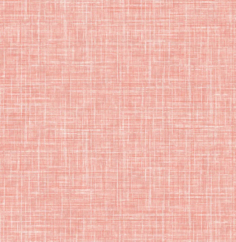 4081-26355 Emerson Coral Faux Linen Wallpaper