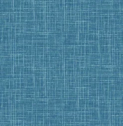 4081-26351 Emerson Teal Faux Linen Wallpaper