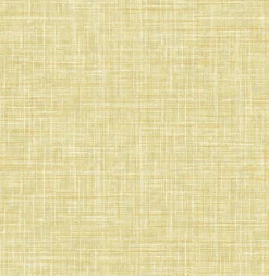4081-26356 Emerson Yellow Faux Linen Wallpaper