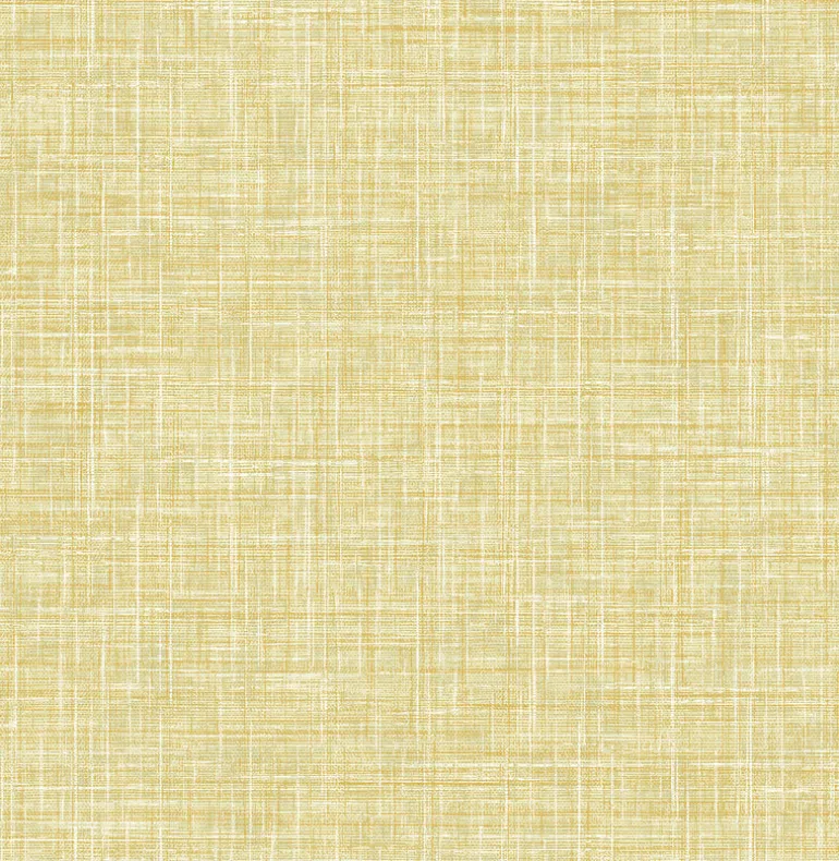 4081-26356 Emerson Yellow Faux Linen Wallpaper