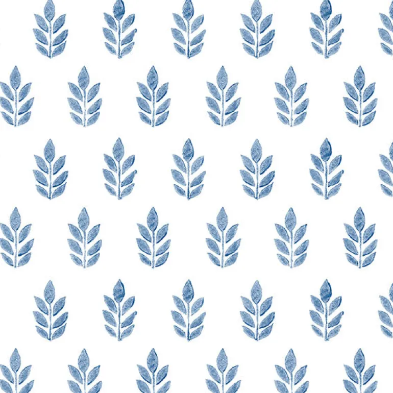 3122-11302 Ervic Neutral Leaf Block Print Wallpaper