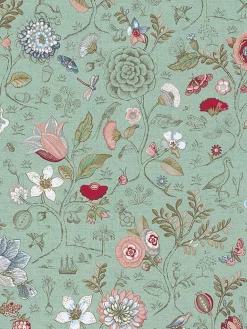 375002 Espen Turquoise Floral Wallpaper