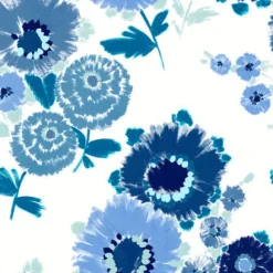 4081-26324 Essie Blue Painterly Floral Wallpaper