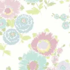 4081-26325 Essie Pastel Painterly Floral Wallpaper