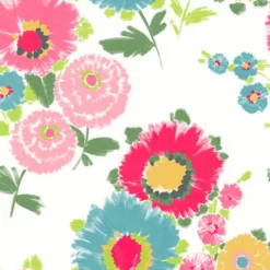 4081-26326 Essie Pink Painterly Floral Wallpaper