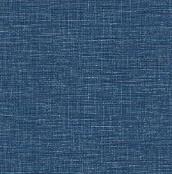 2744-24120 Exhale Denim Faux Grasscloth Wallpaper