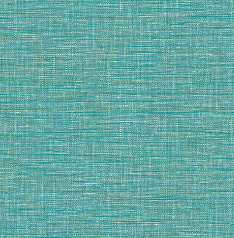 2744-24118 Exhale Teal Faux Grasscloth Wallpaper