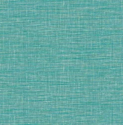 2969-24118 Exhale Turquoise Woven Texture Wallpaper