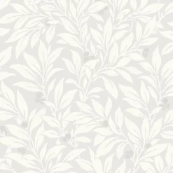 2766-42025 Fasciata Silver Mulberry Leaf Wallpaper