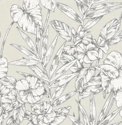 2744-24104 Fiji Beige Floral Wallpaper