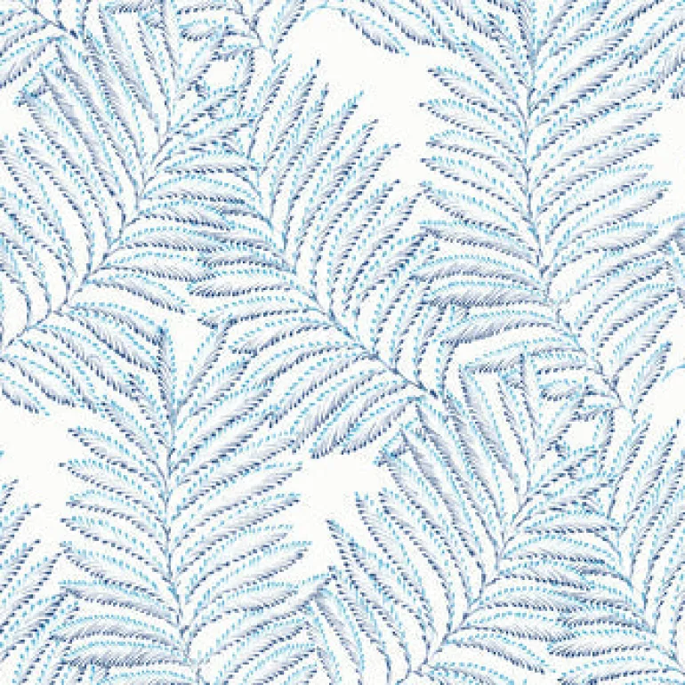 2973-90503 Finnley Blue Inked Fern Wallpaper