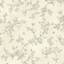 3123-02193 French Nightingale Brown Trail Wallpaper