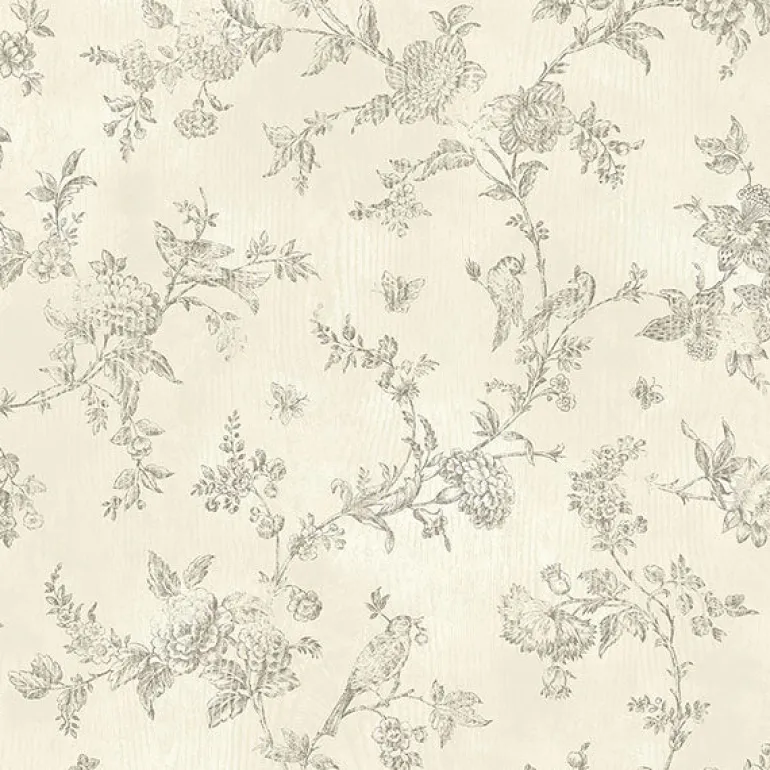 2904-02193 French Nightingale Cream Trail Wallpaper