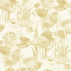 2861-87525 Frolic Wheat Lagoon Wallpaper