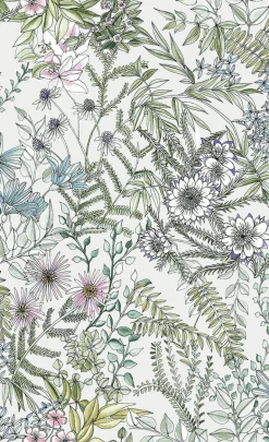 2821-12901 Full Bloom Off-White Floral Wallpaper