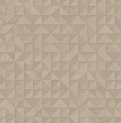 2908-25328 Gallerie Beige Geometric Wood Wallpaper