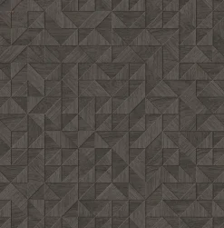 2896-25326 Gallerie Black Triangle Geometric Wallpaper