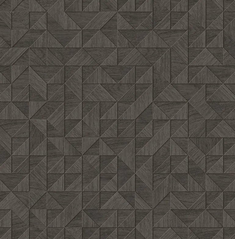2896-25326 Gallerie Black Triangle Geometric Wallpaper