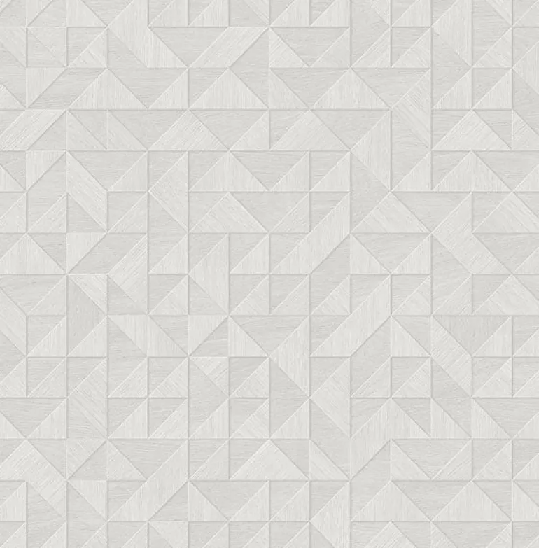 2896-25325 Gallerie Light Grey Triangle Geometric Wallpaper