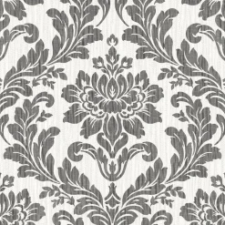 4025-82527 Galois Black Damask Wallpaper