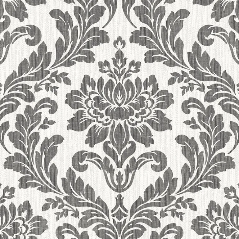 4025-82527 Galois Black Damask Wallpaper