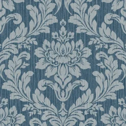 4025-82511 Galois Blue Damask Wallpaper