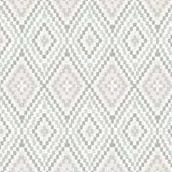 3118-12712 Ganado Grey Geometric Ikat Wallpaper
