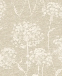 2814-24577 Garvey Taupe Dandelion Wallpaper