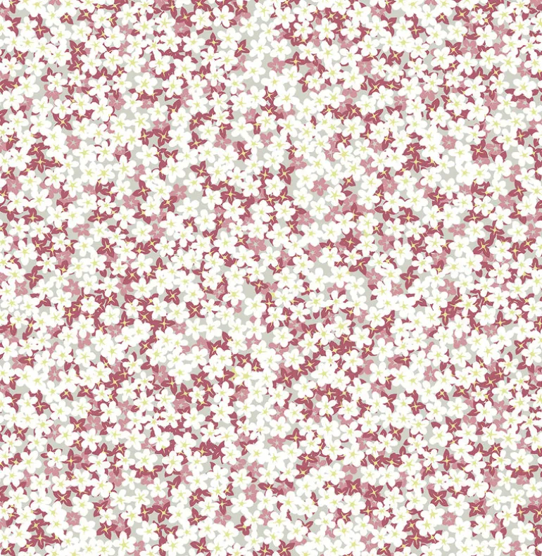2901-25446 Giverny Pink Miniature Floral Wallpaper
