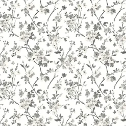 3122-10920 Glinda Black Floral Trail Wallpaper